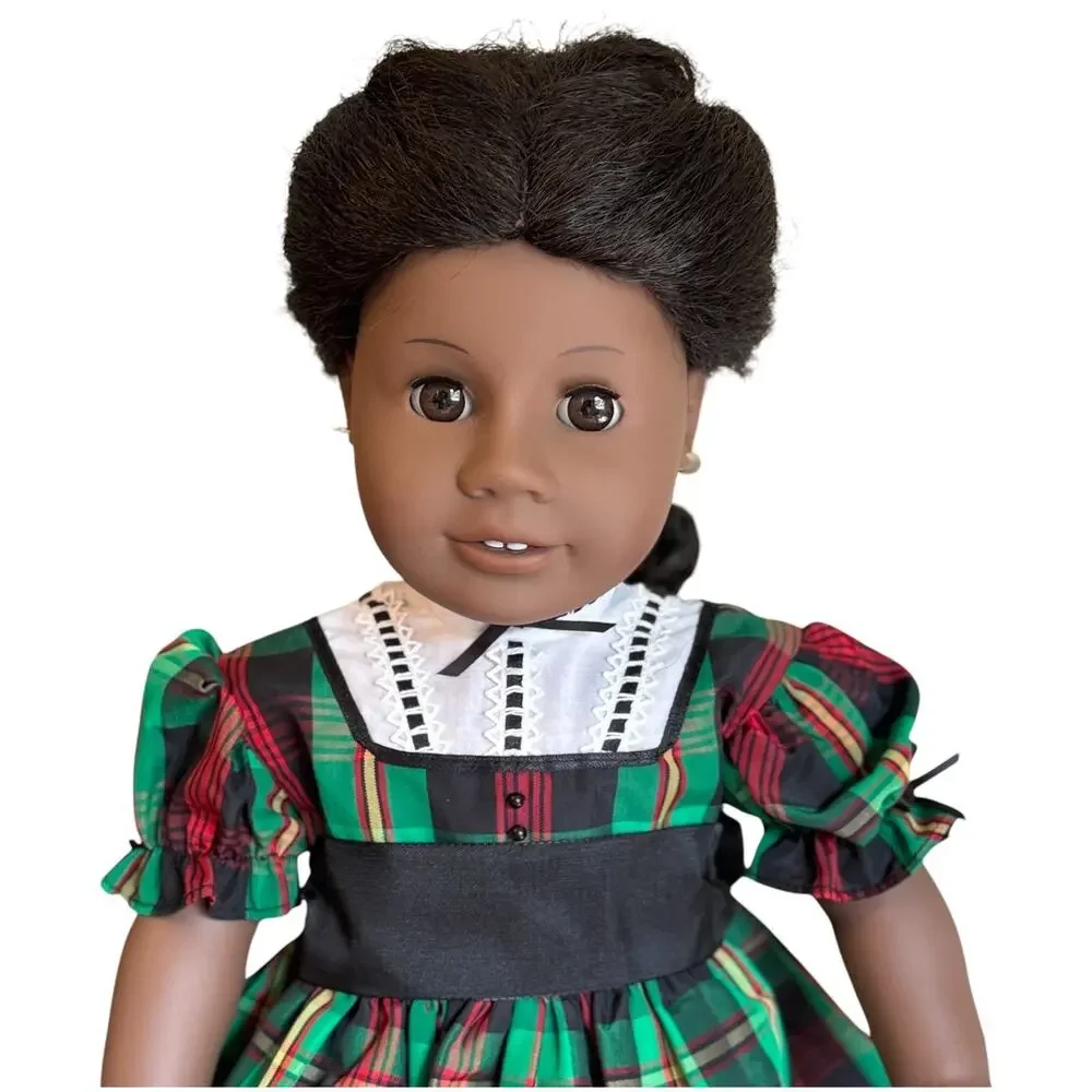 American Girl Historical Addy Walker in Box with Addy's Tartan Dress & Coat